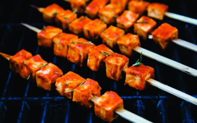 Skewered Tofu on the Grill